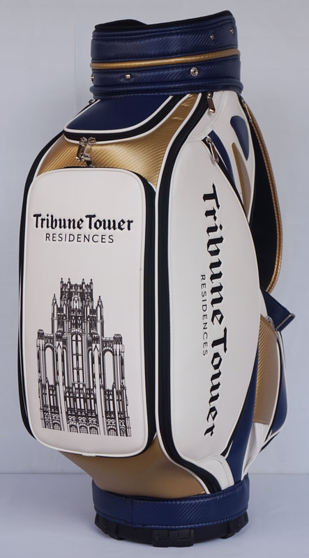 Custom Tribune Tower Residences logo Golf Bag